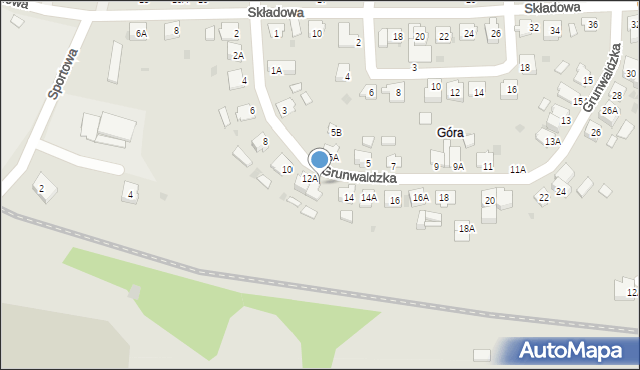 Żnin, Grunwaldzka, 12B, mapa Żnin