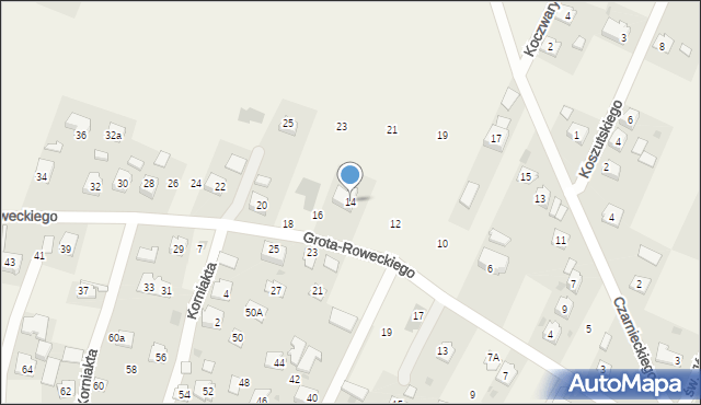 Żurawica, Grota-Roweckiego Stefana, gen., 14, mapa Żurawica