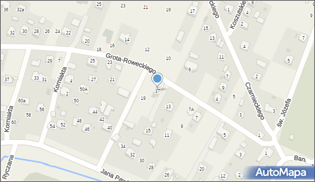 Żurawica, Grota-Roweckiego Stefana, gen., 17, mapa Żurawica