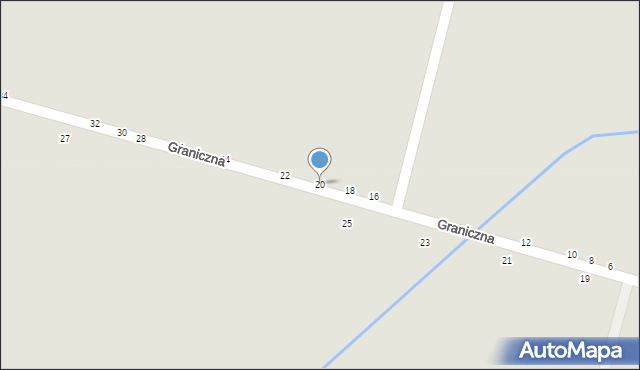 Żychlin, Graniczna, 20, mapa Żychlin