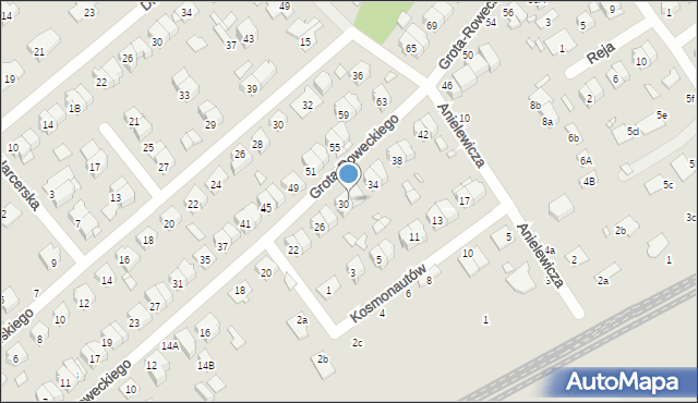 Żyrardów, Grota-Roweckiego Stefana, gen., 32, mapa Żyrardów