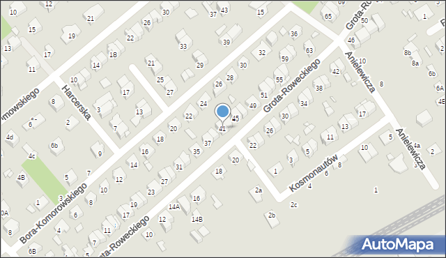 Żyrardów, Grota-Roweckiego Stefana, gen., 41, mapa Żyrardów