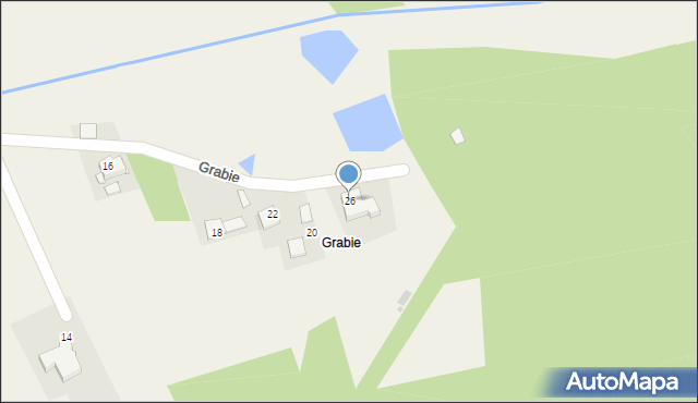 Żytna, Grabie, 26, mapa Żytna