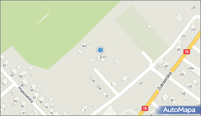 Bytom, Gutenberga Jana, 9, mapa Bytomia