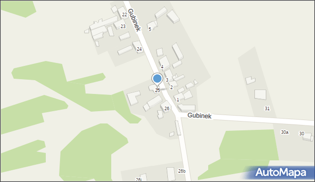 Gubinek, Gubinek, 25, mapa Gubinek