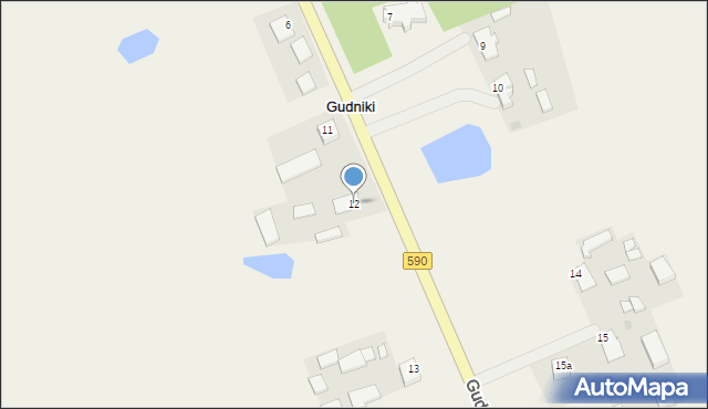 Gudniki, Gudniki, 12, mapa Gudniki