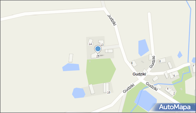 Gudziki, Gudziki, 15, mapa Gudziki