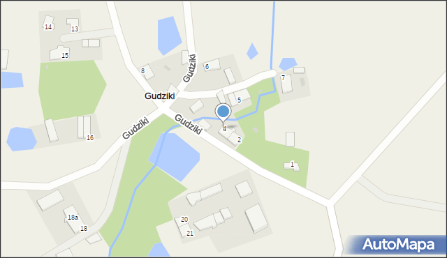 Gudziki, Gudziki, 4, mapa Gudziki