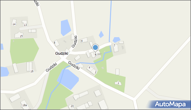 Gudziki, Gudziki, 5, mapa Gudziki