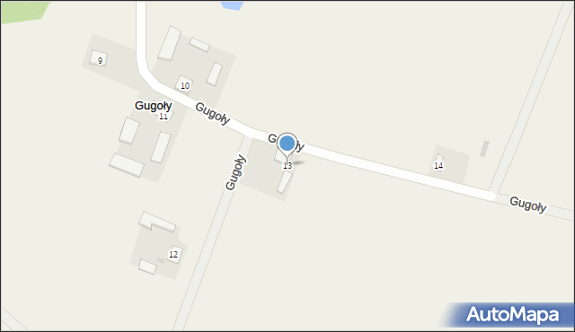 Gugoły, Gugoły, 13, mapa Gugoły