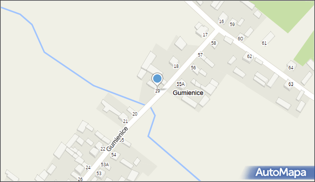 Gumienice, Gumienice, 19, mapa Gumienice