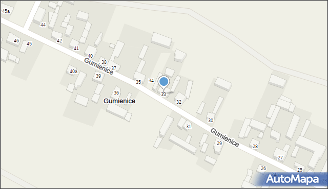 Gumienice, Gumienice, 33, mapa Gumienice