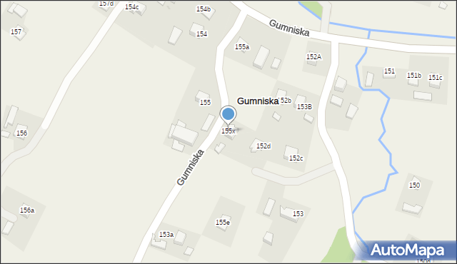 Gumniska, Gumniska, 155x, mapa Gumniska