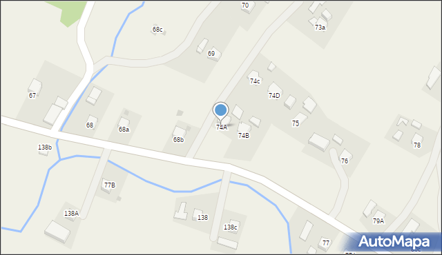 Gumniska, Gumniska, 74A, mapa Gumniska
