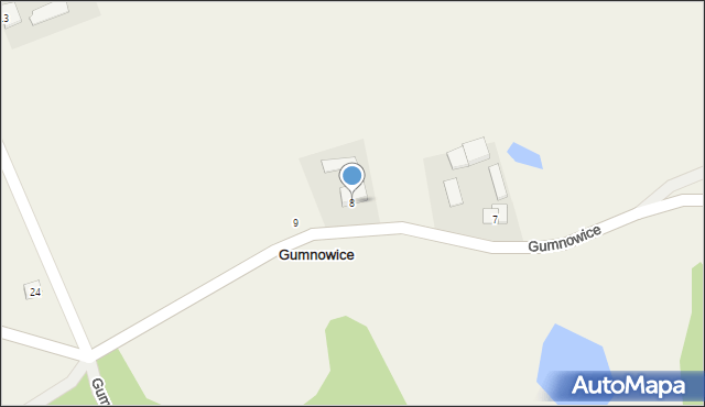 Gumnowice, Gumnowice, 8, mapa Gumnowice