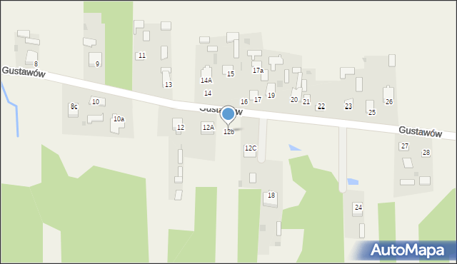 Gustawów, Gustawów, 12b, mapa Gustawów