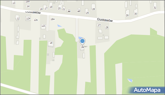 Gustawów, Gustawów, 24, mapa Gustawów