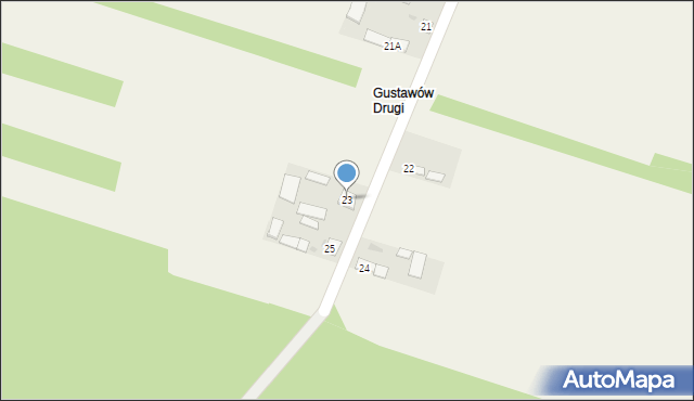 Gustawów, Gustawów, 23, mapa Gustawów