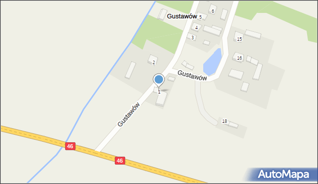 Gustawów, Gustawów, 1, mapa Gustawów