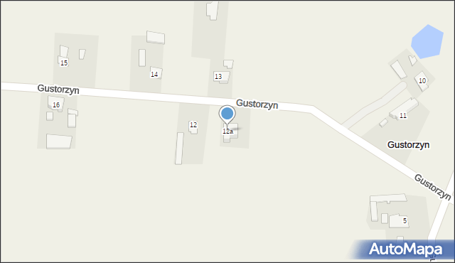 Gustorzyn, Gustorzyn, 12a, mapa Gustorzyn