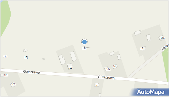 Gutarzewo, Gutarzewo, 13c, mapa Gutarzewo