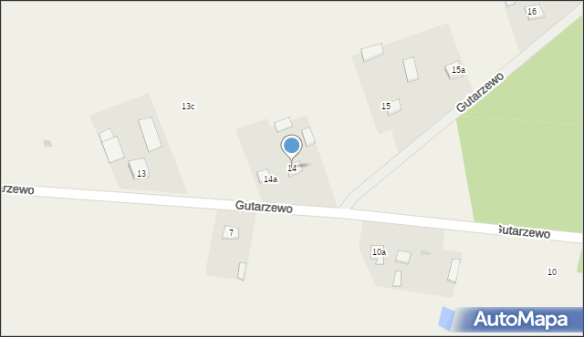 Gutarzewo, Gutarzewo, 14, mapa Gutarzewo