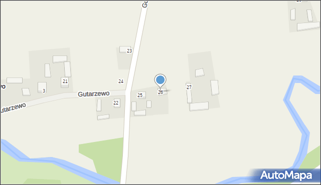 Gutarzewo, Gutarzewo, 26, mapa Gutarzewo