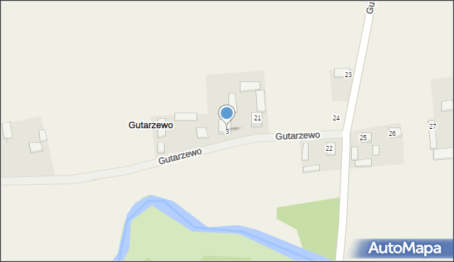 Gutarzewo, Gutarzewo, 3, mapa Gutarzewo