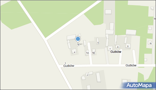 Gutków, Gutków, 5, mapa Gutków