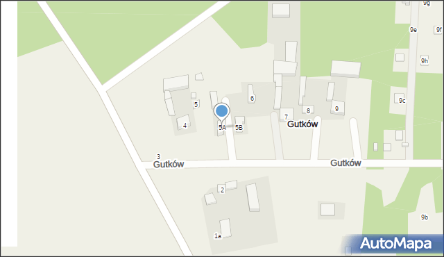 Gutków, Gutków, 5A, mapa Gutków