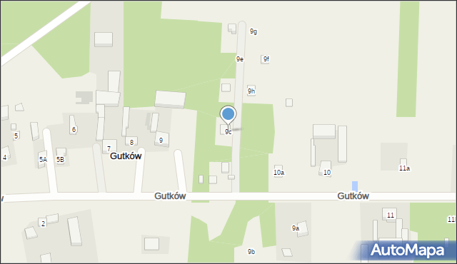 Gutków, Gutków, 9c, mapa Gutków