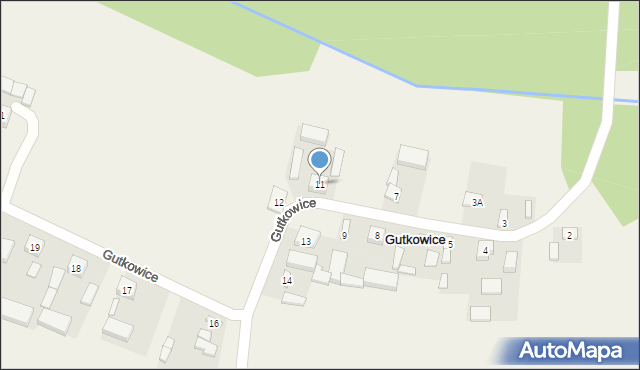 Gutkowice, Gutkowice, 11, mapa Gutkowice