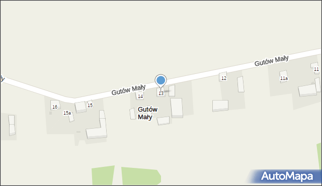 Gutów Mały, Gutów Mały, 13, mapa Gutów Mały