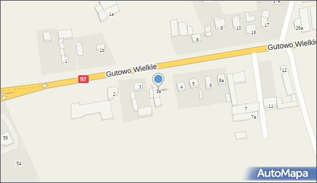 Gutowo Wielkie, Gutowo Wielkie, 3a, mapa Gutowo Wielkie