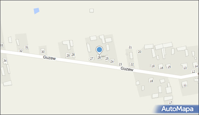 Guzew, Guzew, 26, mapa Guzew