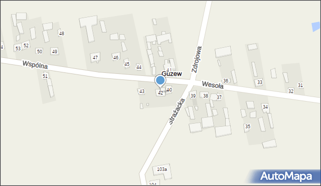Guzew, Guzew, 42, mapa Guzew