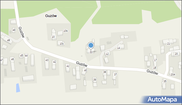 Guzów, Guzów, 11, mapa Guzów