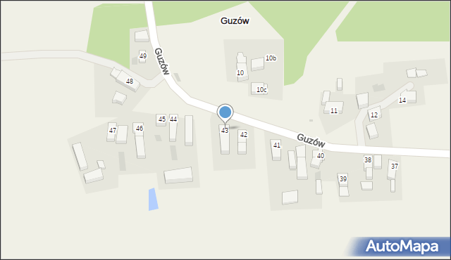 Guzów, Guzów, 43, mapa Guzów