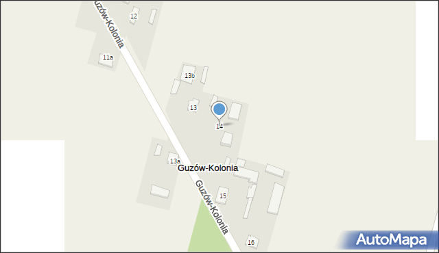 Guzów-Kolonia, Guzów-Kolonia, 14, mapa Guzów-Kolonia