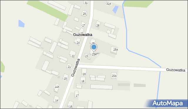 Guzowatka, Guzowatka, 23A, mapa Guzowatka