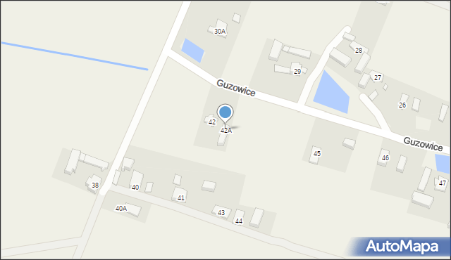 Guzowice, Guzowice, 42A, mapa Guzowice