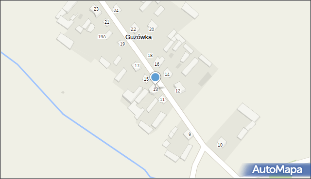 Guzówka, Guzówka, 13, mapa Guzówka