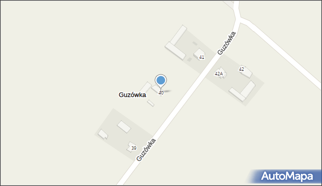 Guzówka, Guzówka, 40, mapa Guzówka