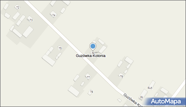 Guzówka-Kolonia, Guzówka-Kolonia, 76, mapa Guzówka-Kolonia