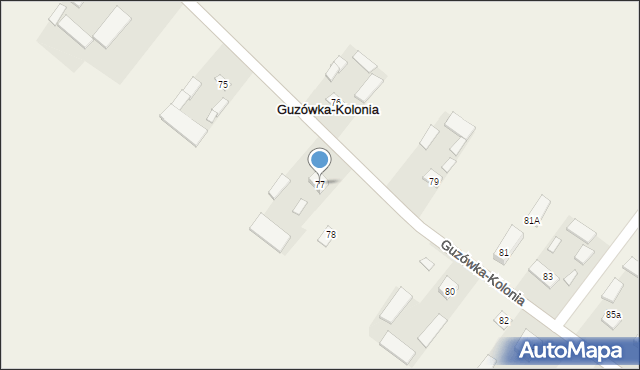 Guzówka-Kolonia, Guzówka-Kolonia, 77, mapa Guzówka-Kolonia