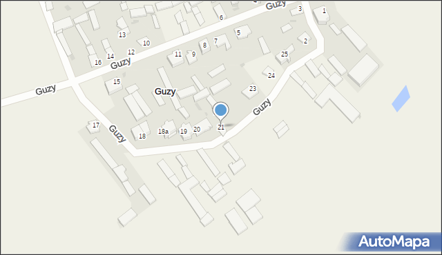 Guzy, Guzy, 21, mapa Guzy