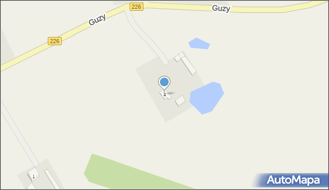 Guzy, Guzy, 4, mapa Guzy