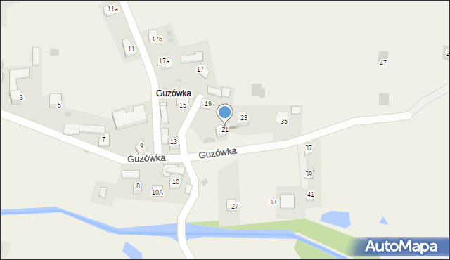 Jabłonka, Guzówka, 21, mapa Jabłonka