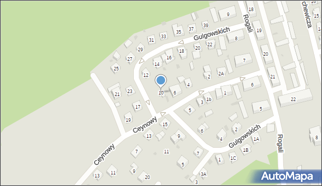 Kościerzyna, Gulgowskich Teodory i Izydora, 10, mapa Kościerzyna