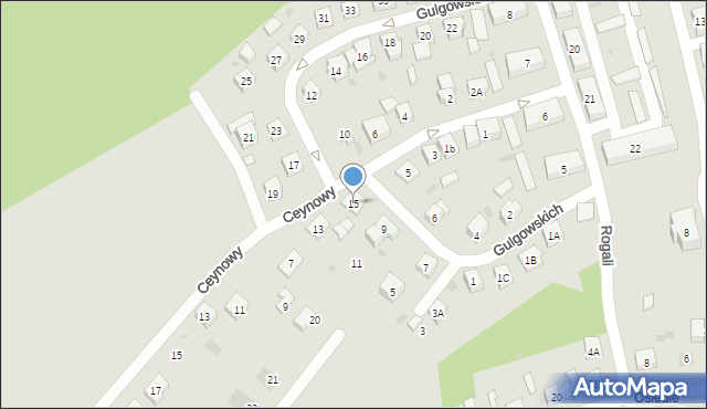 Kościerzyna, Gulgowskich Teodory i Izydora, 15, mapa Kościerzyna